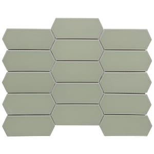 Mosaik Picket Grön Matt
