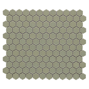 Mosaik Hexagon Mini Grön Matt