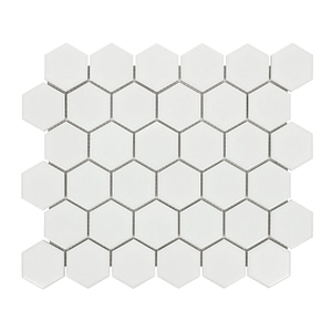 Mosaik Hexagon Vit Matt