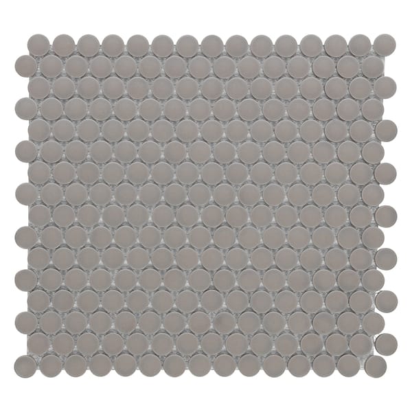 Mosaik Penny Grå Oglaserad
