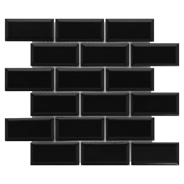 Mosaik Brick Svart Matt