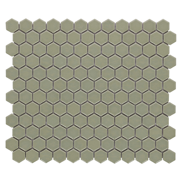 Mosaik Hexagon Mini Grön Matt